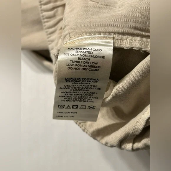 NWT $98 Free People After Love Roll Cuff Wide Leg Pants Sandshell Size Medium - Picture 13 of 13